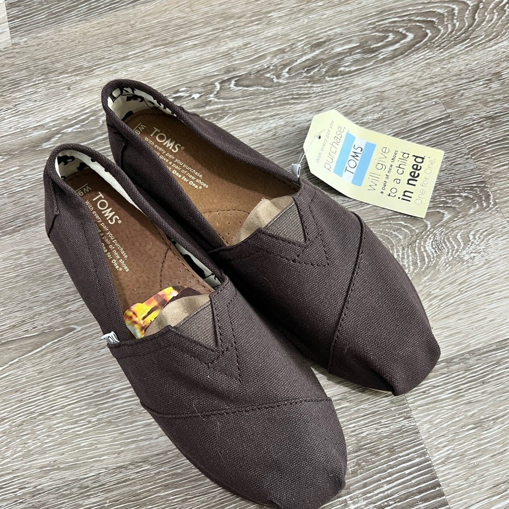 Toms Women's Dark Brown Canvas Loafers